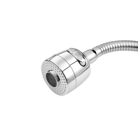 Вилив для змішувача Kroner KRM C801 гнучкий 2 режими нержавіюча сталь хром CV008582