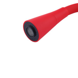 Излив для смесителя Kroner KRM-C8031RED гибкий хром/красный CV031905