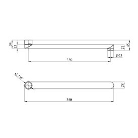 Излив для смесителя Kroner KRP ESG835 35 см нержавеющая сталь CV029543
