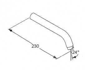 Излив для смесителя настенного монтажа для раковины Kludi латунь хром 7302205-00