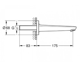 Излив для смесителя в ванной Grohe Euroeco хром 13471001
