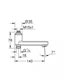 Вилив для змішувача у ванній Grohe поворотний із вбудованим перемикачем чорний матовий 134502430