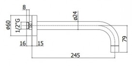 Вилив для ванни Paffoni Quattro хром ZBOC 056 CR
