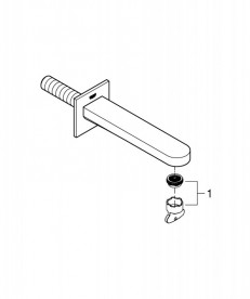 Вилив для ванни Grohe Plus латунь хром 13404003