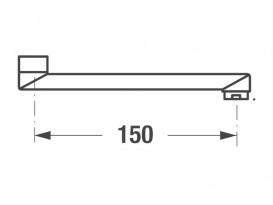 Излив для смесителя Jika Lyra Plus 150 мм хром H3512700042001