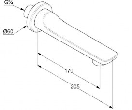 Вилив для ванни Kludi Balance хром 5250305