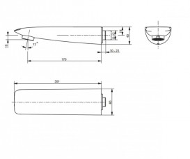 Вилив для ванни TOTO MH настінний 3/4 