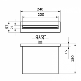 Излив каскадный GRB Hidromasaje Milfor настенный латунь хром 058106