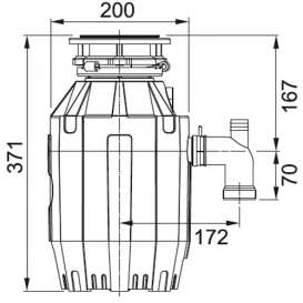 Измельчитель пищевых отходов Franke TE-75 Turbo Elite хром 134.0535.241