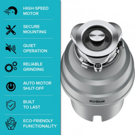 Подрібнювач харчових відходів Kraus 3800 об/хв 0.75 к.с. KWD210-75MGR