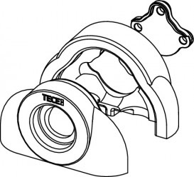 Ізоляційна коробка TECE для куточка настінного пенополіпропілен чорний 718030
