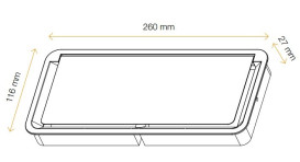 Лючок в стол ASA Plastici Exit Light пластик алюминий 040.026.00001