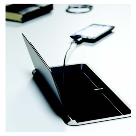 Лючок в стол ASA Plastici Exit Light пластик алюминий 040.026.00001