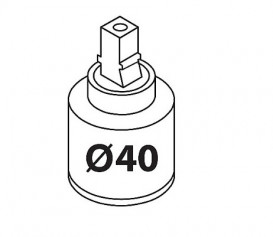 Картридж для смесителя Tres Ø 40 мм 9134288