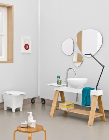 Керамічна полку на консоль Artceram One Shot Il Cavalletto білий OSC001 01; 00