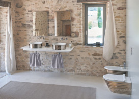 Керамическая столешница Catalano Horizon 150х50 см два отверстия глянцевый белый 1PC15050DS00