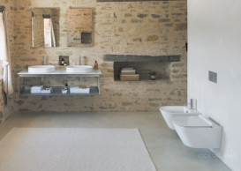 Керамическая столешница Catalano Horizon 150х50 см два отверстия глянцевый белый 1PC15050DS00