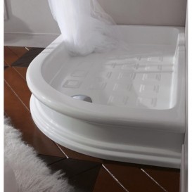 Керамічний душовий піддон Kerasan Retro кутовий правобічний 80x120 см білий 133201