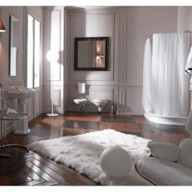 Керамічний душовий піддон Kerasan Retro кутовий правобічний 80x120 см білий 133201