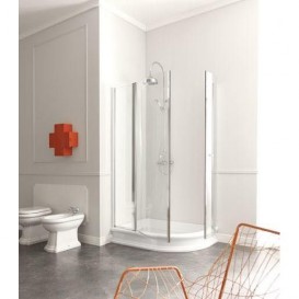 Керамічний душовий піддон Kerasan Retro кутовий правобічний 80x120 см білий 133201