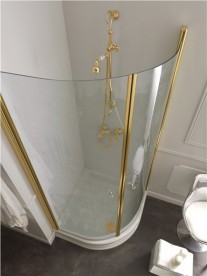 Керамический душевой поддон Kerasan Retro угловой полукруглый 90х90 см белый 133901