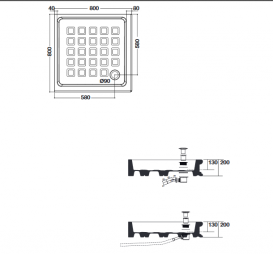 Керамічний душовий піддон Kerasan Retro кутовий квадратний 80x80 см білий 134101
