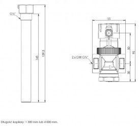 Клапан Afriso TAS для защиты твердотопливных котлов от перегрева G¾'' капилляр 1,3 м 4241500