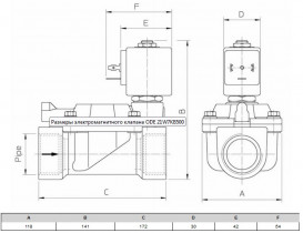 Клапан електромагнітний ODE НЗ 2'' Рвх-Рвих=0,2-10ат Тмакс=90°С 21W7KB500