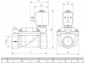 Клапан електромагнітний ODE НЗ 3/4'' Рвх-Рвих=0,2-16ат ТМАКС=90°С 21W3KB190