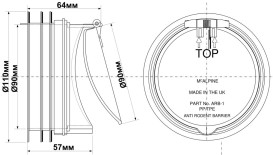Клапан канализационный McAlpine с барьером анти-крыса ARB1
