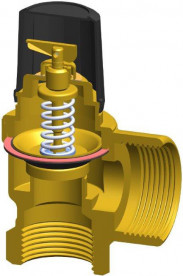 Клапан предохранительный Duco 1,5 бар 1''х1 1/4'' латунь 15020