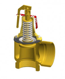 Клапан запобіжний Duco 10 бар 1 1/2''х 2'' латунь 10040