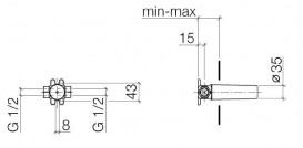 Клапан прихованого монтажу Dornbracht замикання вліво 1/2 