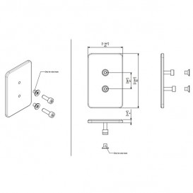 Клейка кріпильна пластина Sonia S6 Black латунь чорний 168217
