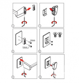 Клейкая крепежная пластина Sonia S6 латунь хром 161652