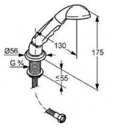 Врезной душевой гарнитур Kludi коллекция Adlon белый/золото 2705145
