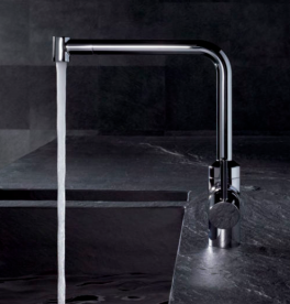 Смеситель для кухни с выдвижной лейкой Kludi L-INE однорычажный 428210577