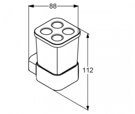 Kludi Стакан для зубных щеток E2 4998205
