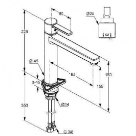 Смеситель для кухни Kludi Zenta однорычажный черный 389738675