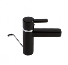 Змішувач для раковини одноважеля з донним клапаном Kludi колекція Zenta чорний 382508675