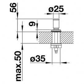 Кнопка клапана-автомата Blanco LIVIA полированная латунь 521295