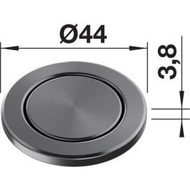 Кнопка клапана-автомата Blanco PushControl ІІІ матова темна сталь 210676