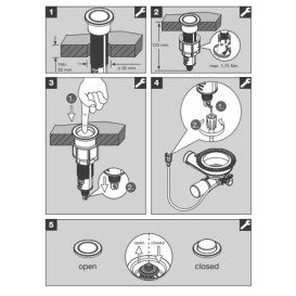 Кнопка клапана-автомата Blanco PushControl ІІІ матова темна сталь 210676