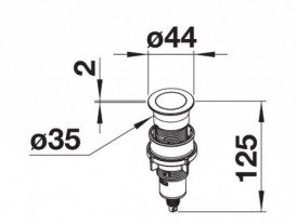 Кнопка клапана-автомата Blanco PushControl нержавеющая сталь 233696