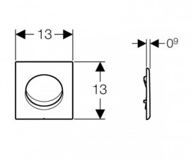 Кнопка смыва для писсуара Geberit Sigma50 пневматическая лава 116.016.JK.5