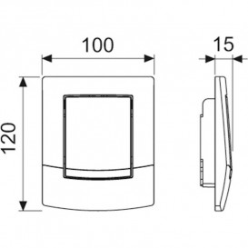 Кнопка смыва для писсуаров TECE TECEplanus пластик белый матовый 9820082