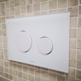 Кнопка смыва для подвесных унитазов TOTO Neorest стекло белый E00022T