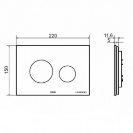 Кнопка смыва для подвесных унитазов TOTO Neorest стекло белый E00022T