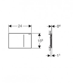 Кнопка смыва для унитаза Geberit Sigma70 двойной смыв песочно-серый 115.620.JL.1