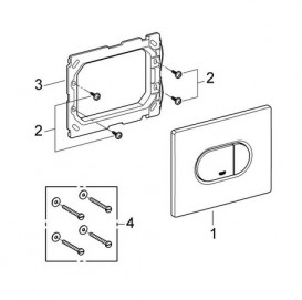 Кнопка смыва для унитаза Grohe Arena Cosmopolitan двойной смыв пластик белый альпийский 38858SH0